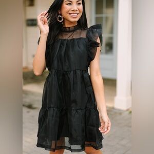 Shop The Mint Keep Watch Black Ruffle Dress Sz XL